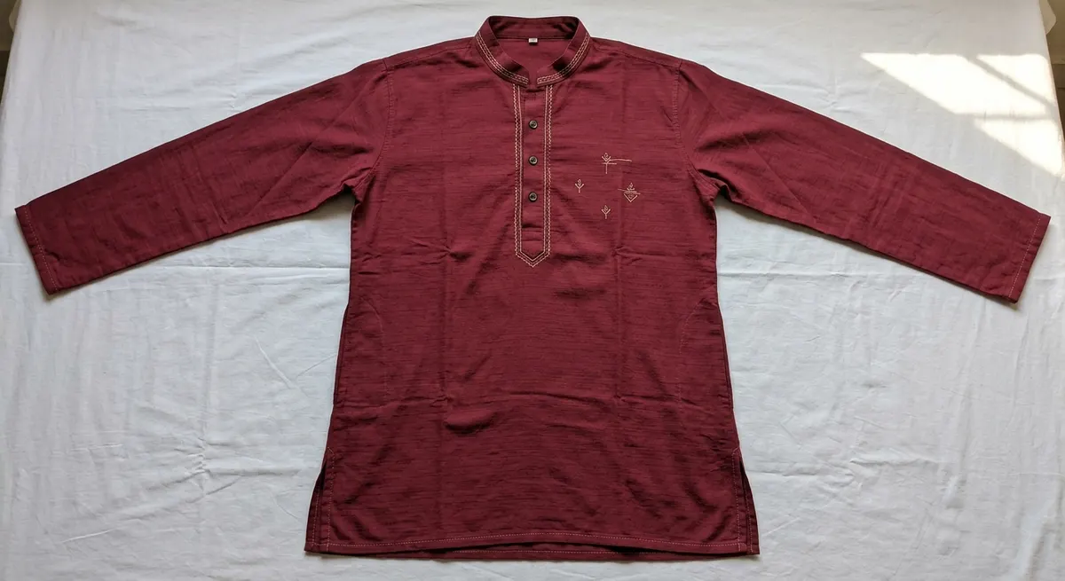 E-commerce product listing with only a single front-facing flat-lay photo of a kurta offering no visual variety